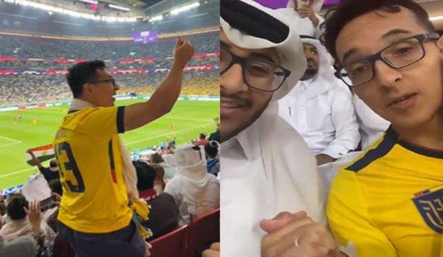 Viral Aksi Suporter Ekuador Ejek Qatar dengan Gesek Duit hingga Cekcok, Tutup Mulutmu!